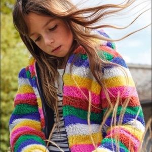 Mini Boden Cosy Reversible Fleece Hoodie, size 9-10